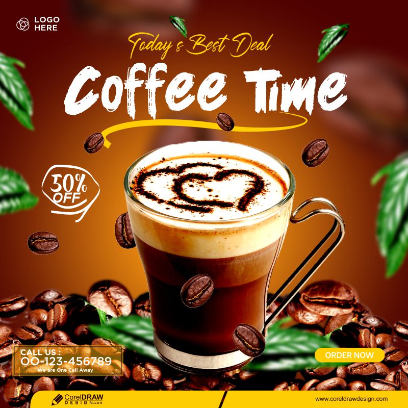 Coffee Concept Banner Template Free Design