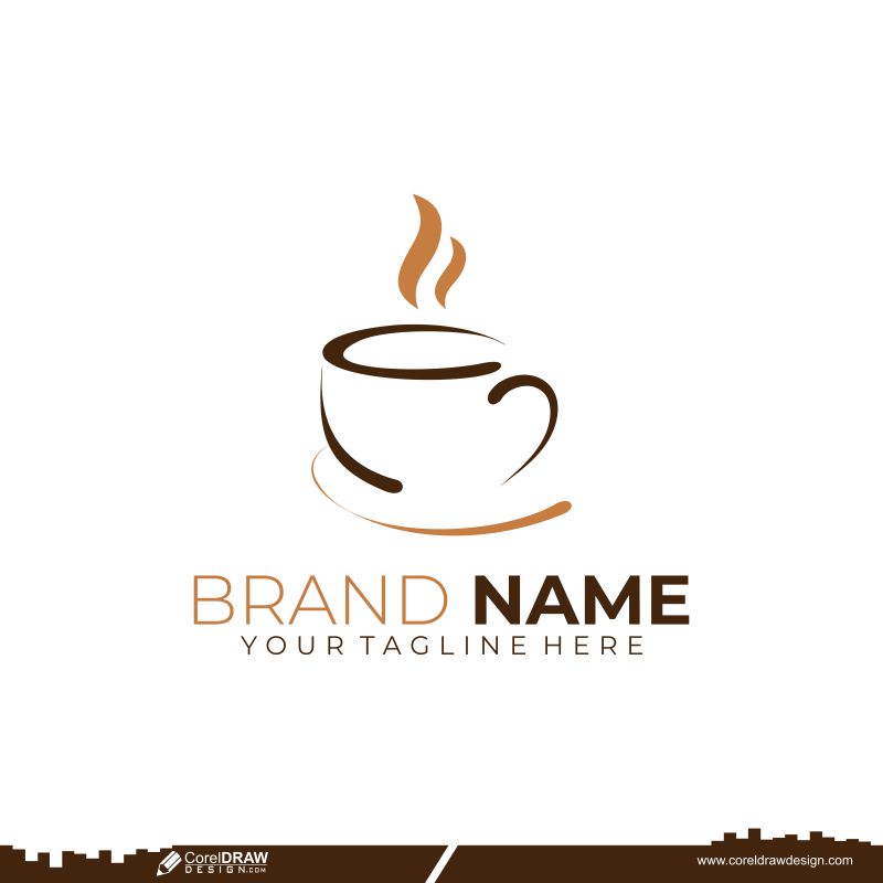 Coffee Cup Logo Premium CDR