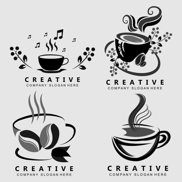 Coffee shop sticker design CDR file download now free