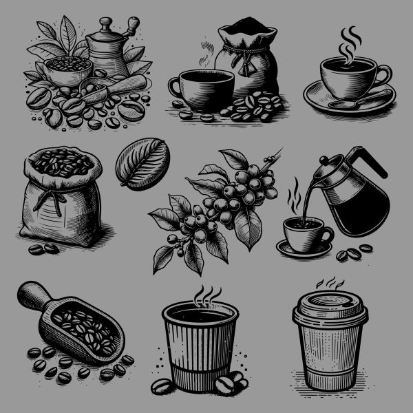 Coffee sticker design CDR file download now free