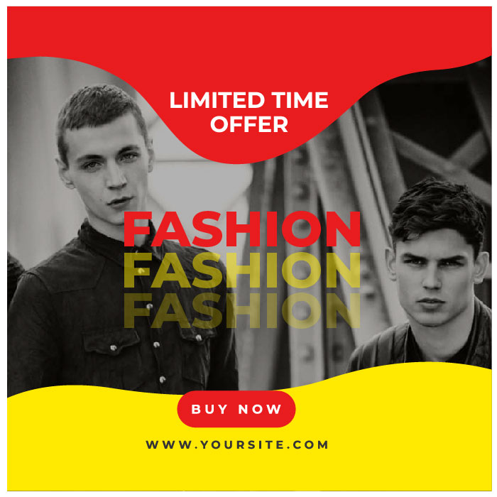 Colorful fashion banner sale duotone vector coreldraw