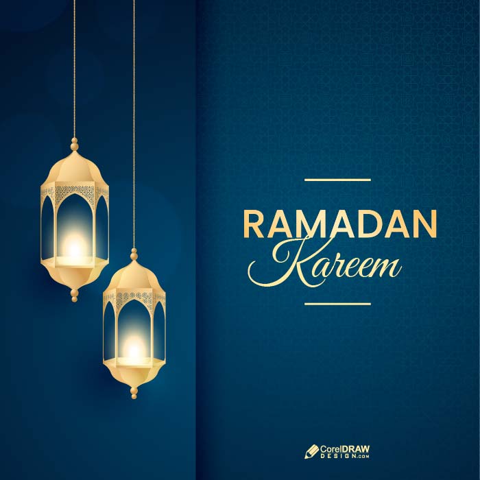 Colorful Islamic Festival Ramadan kareem concept wishes card vector