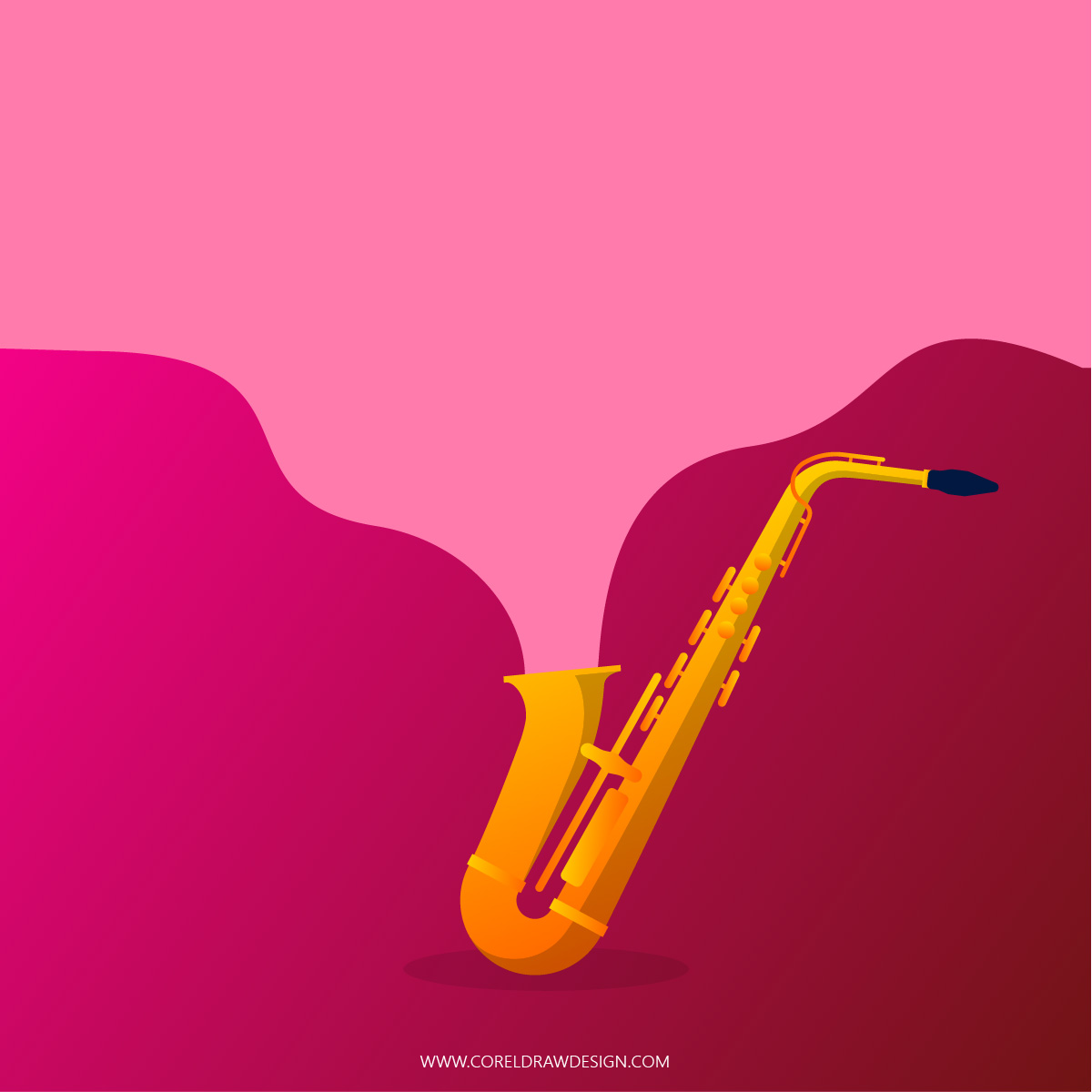Colorful Saxophone Background