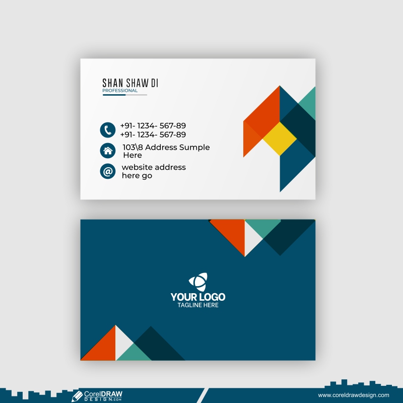 Colorfull Business Card Template Download CDR