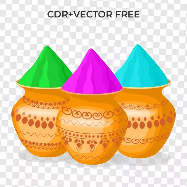 Colour Pots Vector Free Image