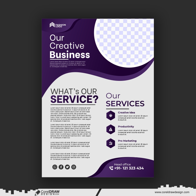 Company Flyer Cover Design Template