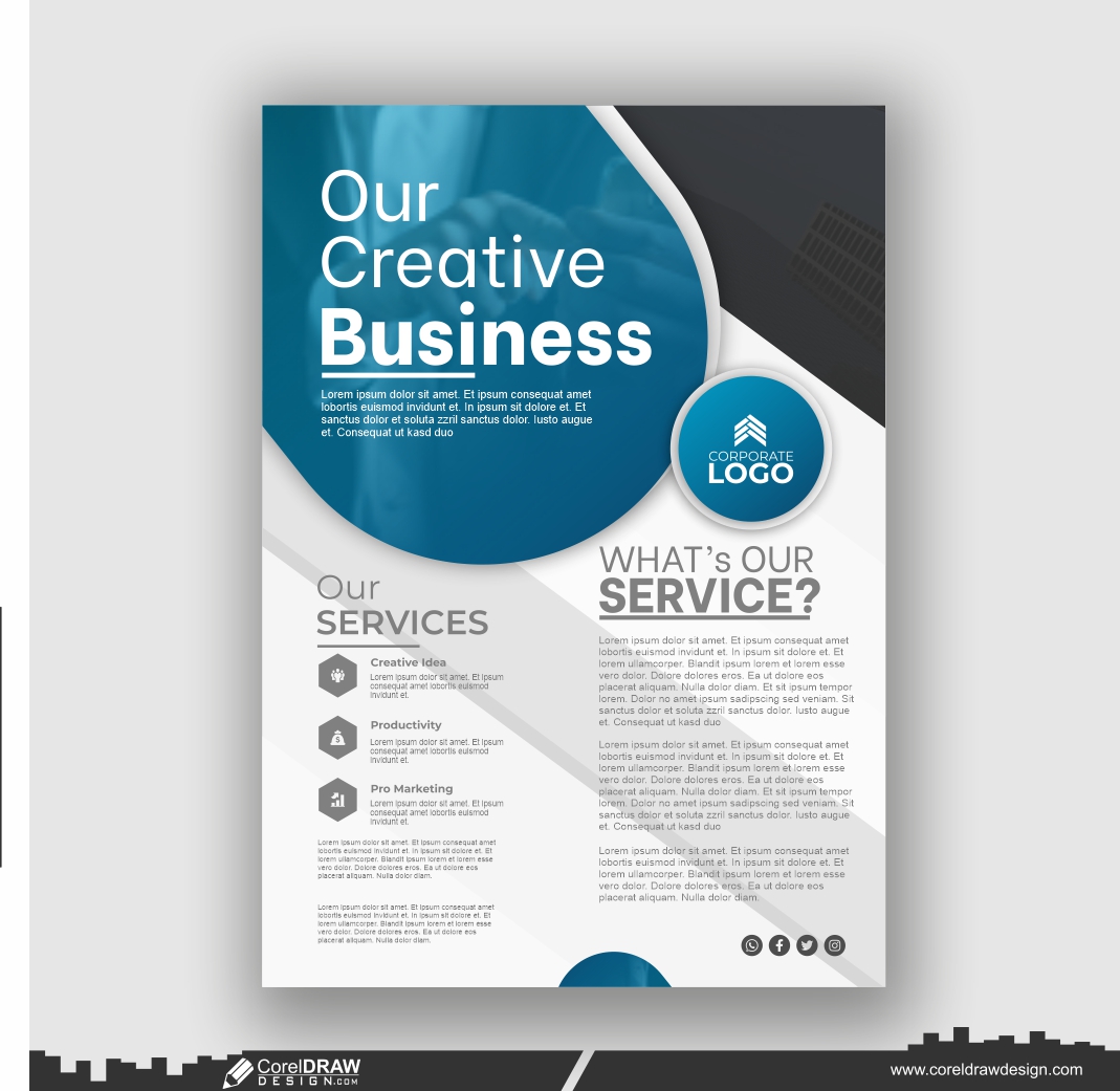 company flyer design premium free design