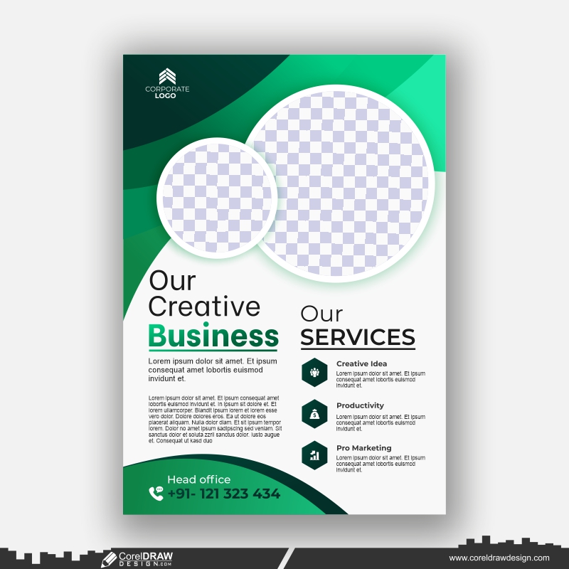 company flyer design template premium free design vector Free