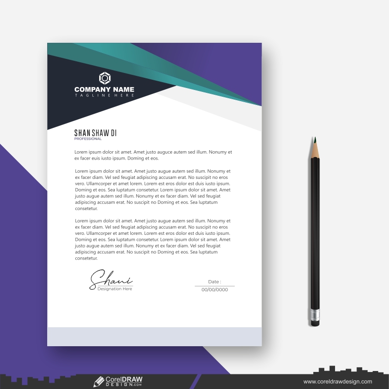 company letterhead design template vector download