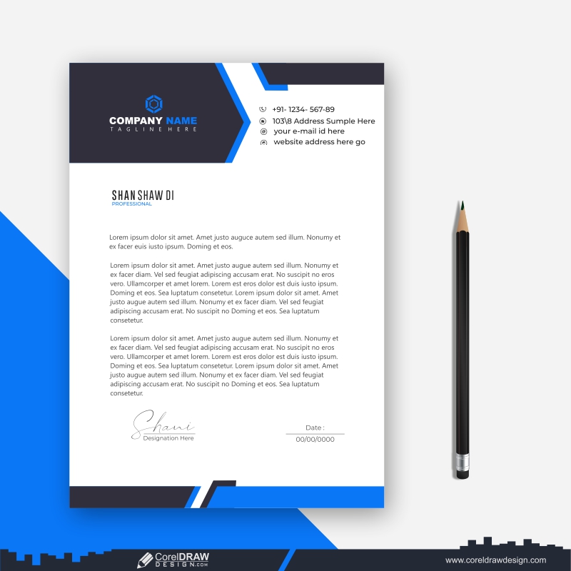 company letterhead design template vector download