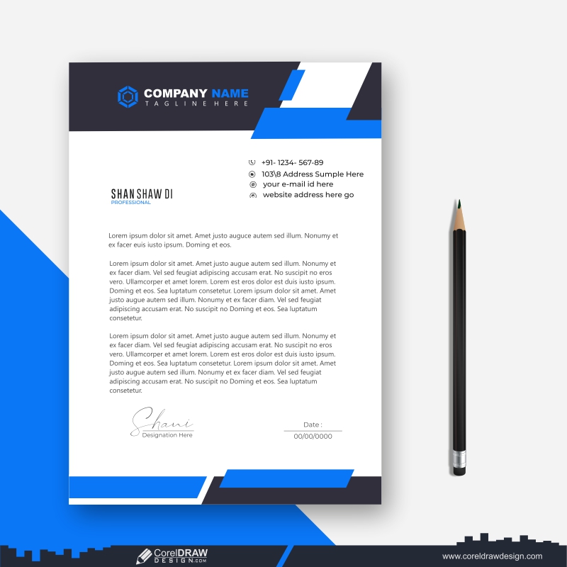 company letterhead design vector download