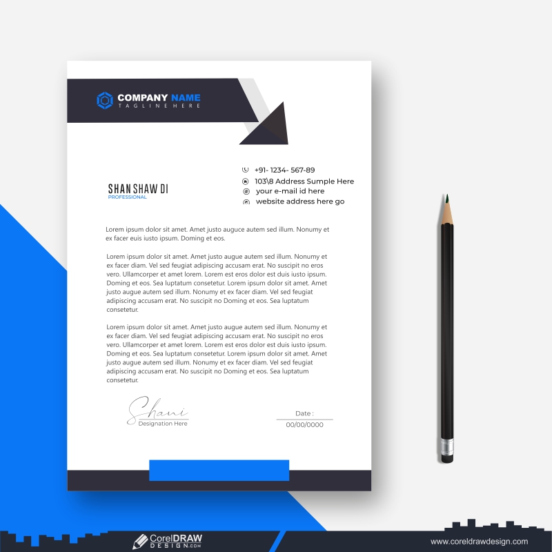 company letterhead download vector design