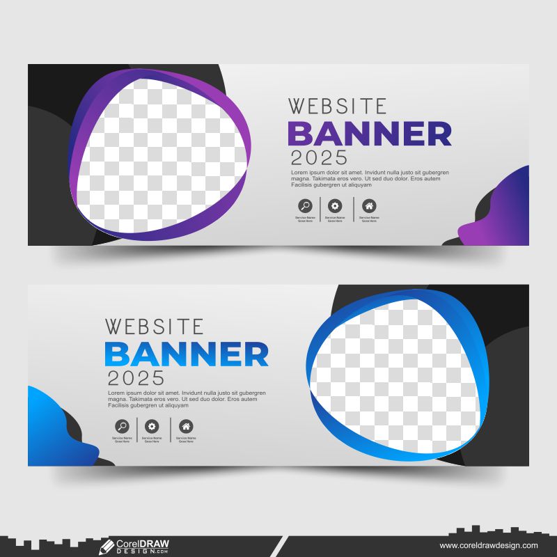 corporate banner design website download cdr vector