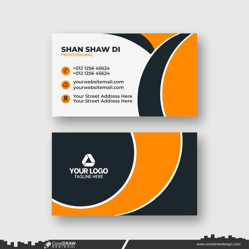 corporate business card design Premium