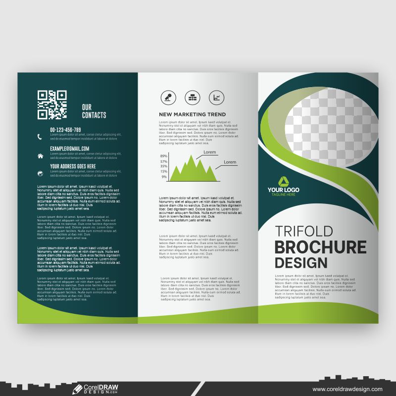 corporate business trifold brochure design template