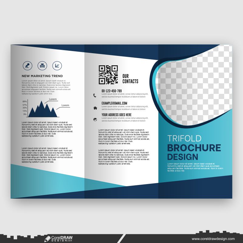 corporate business trifold brochure design template vector