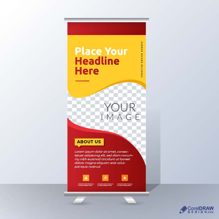 Corporate colorful Elegant Rollup banner vector