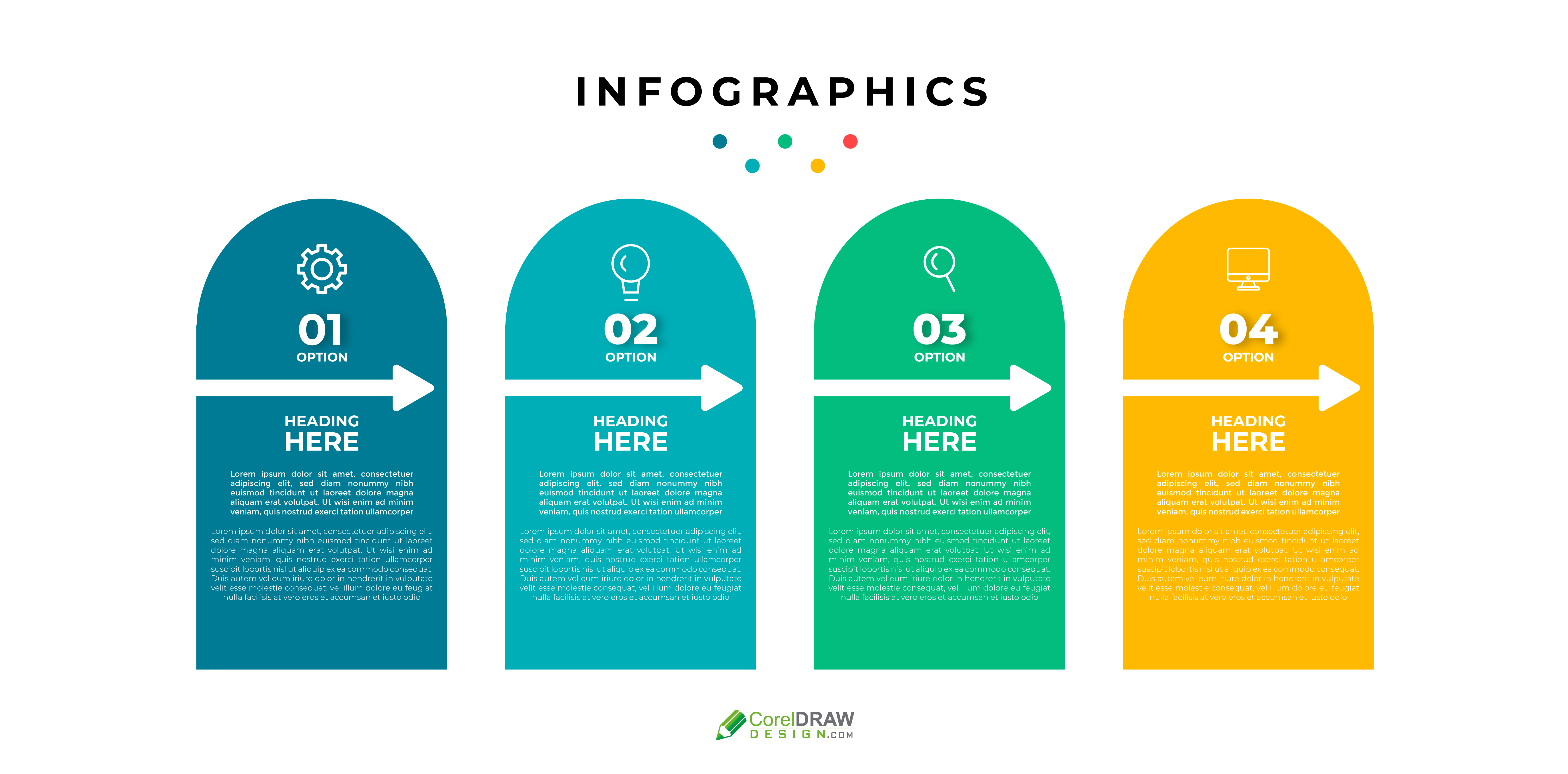 Corporate Colorful Realistic Infographics Template