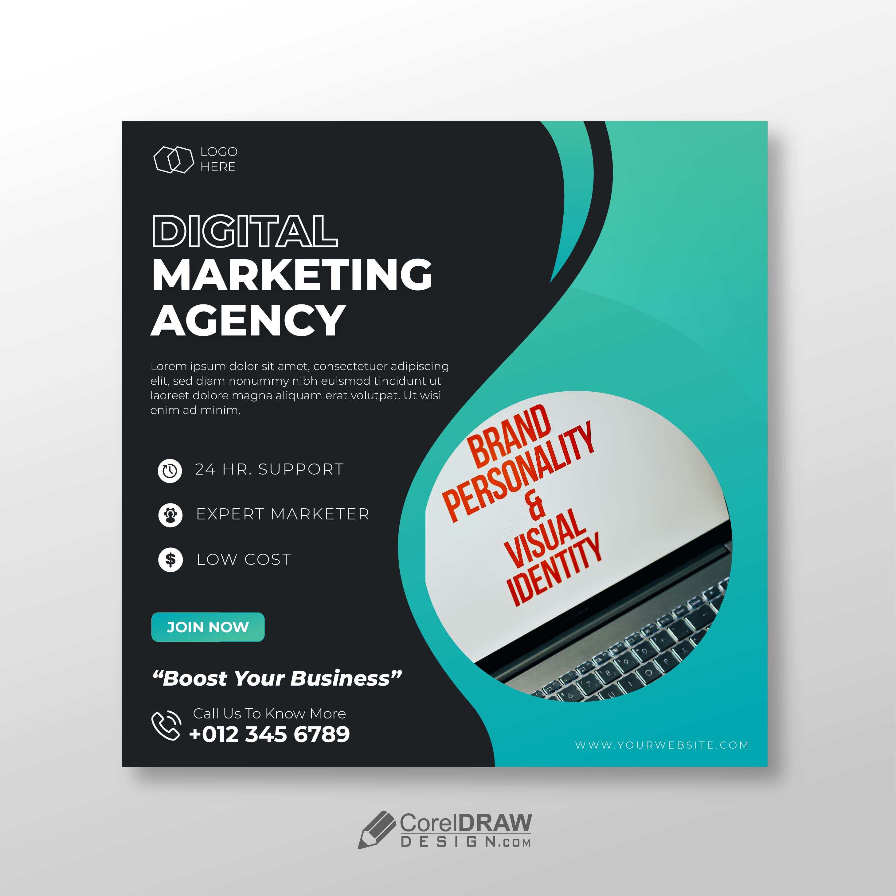 Corporate Digital Marketing Agency Banner Template