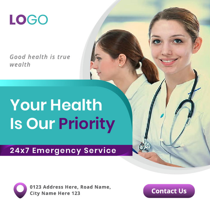 Corporate Hospital Medical Facility banner vector free