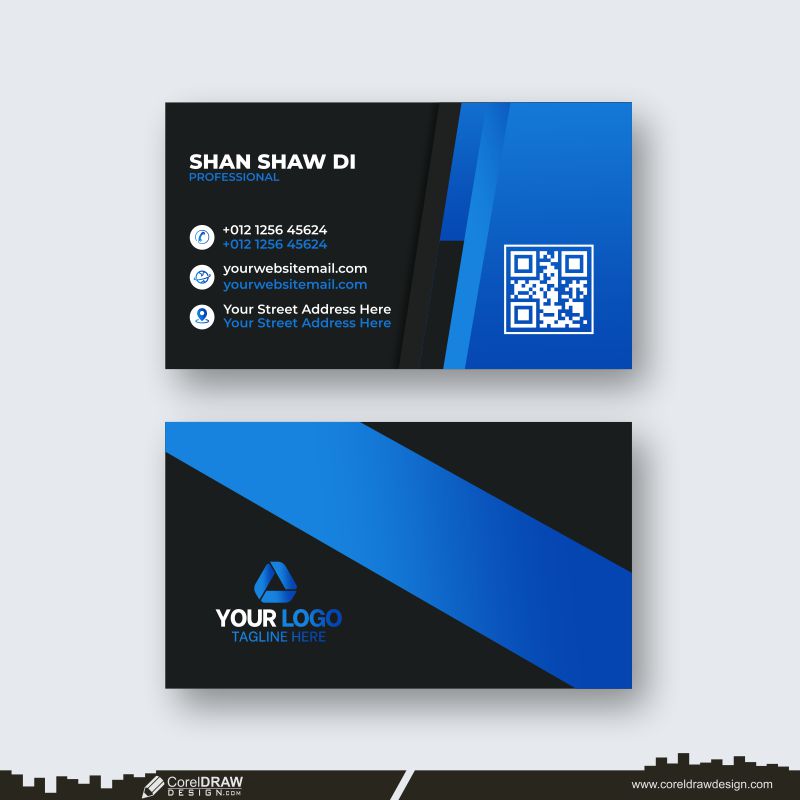 corporate modern business card download design premium