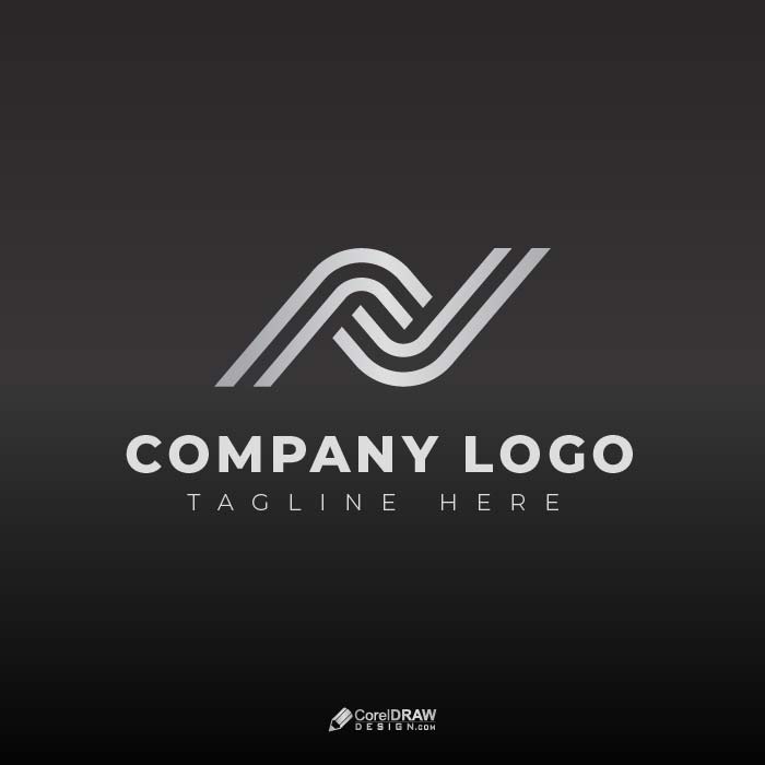 Corporate Premium Metallic Monochrome Logo Vector