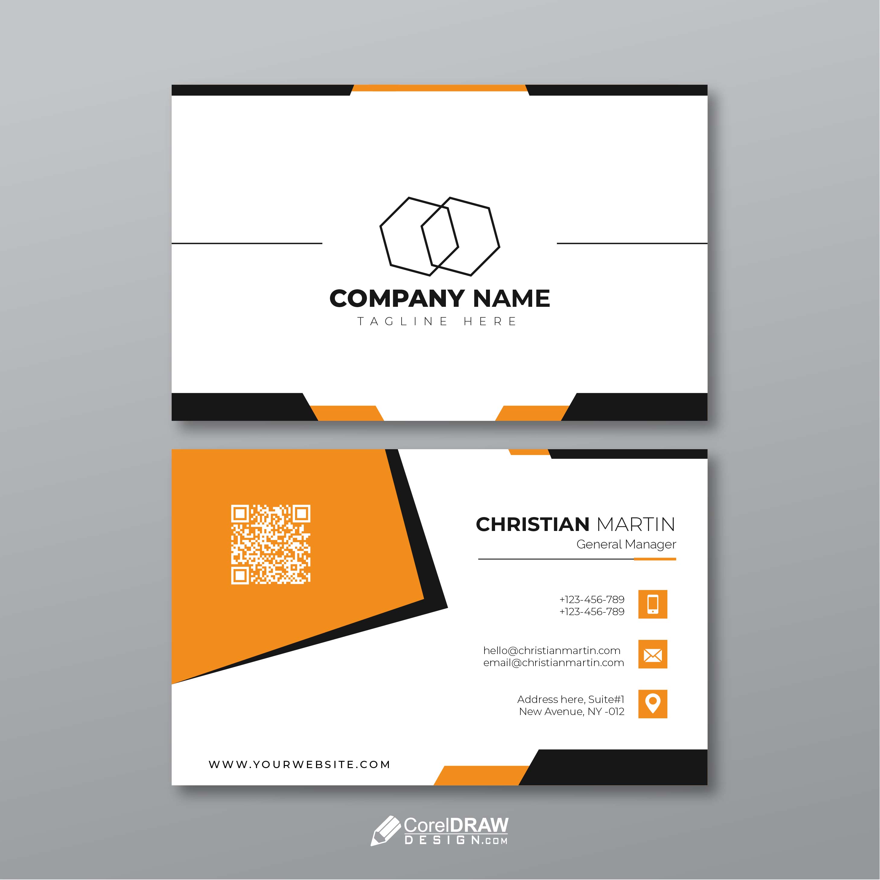 Corporate Professional Elegant Business Card Vector