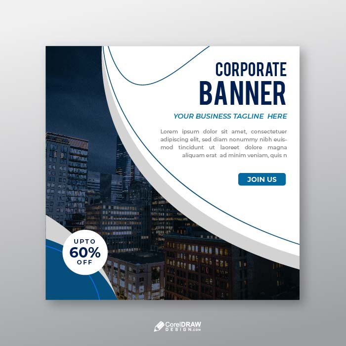 Corporate Trendy Advertisement Banner Template Vector