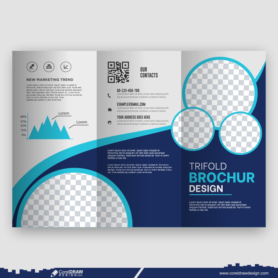 corporate trifold brochure and flyer template premium cdr design free