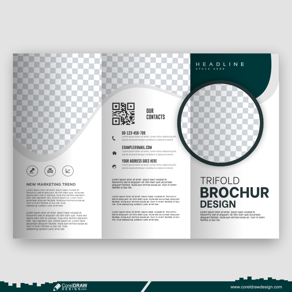 corporate trifold brochure design and flyer template premium design cdr