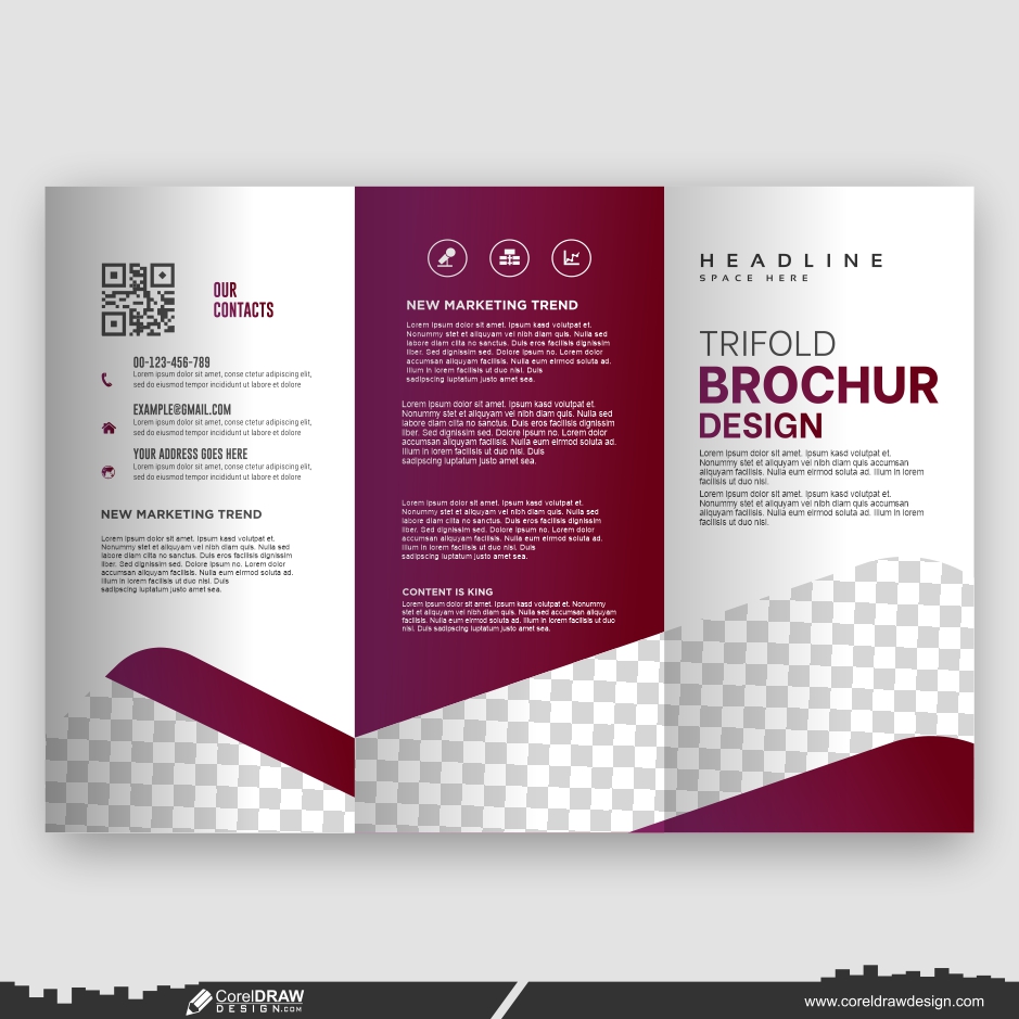 corporate trifold brochure design and template premium design cdr vector