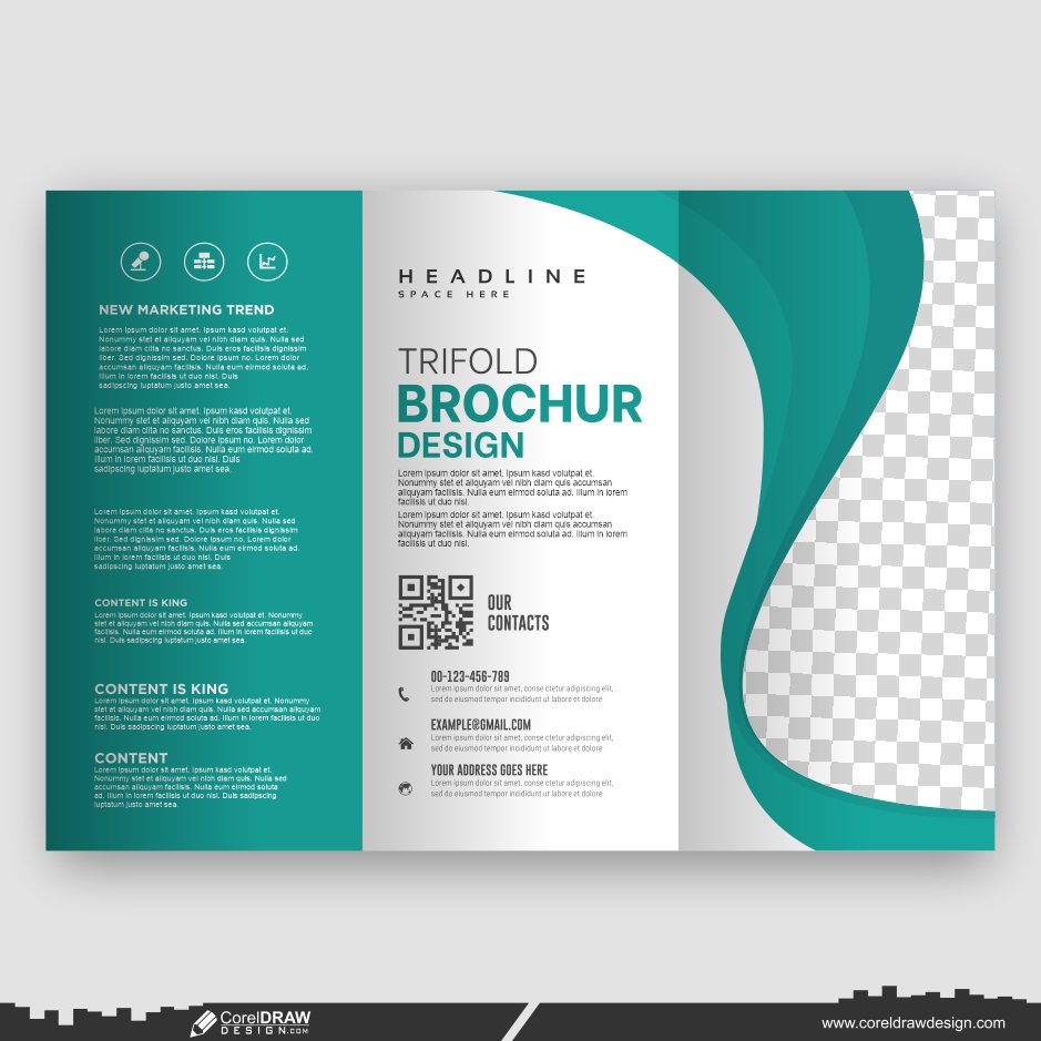 corporate trifold brochure design and trifold flyer template premium design