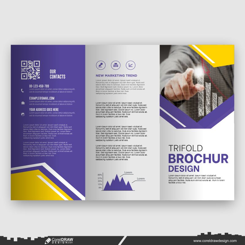 corporate trifold business brochure design template