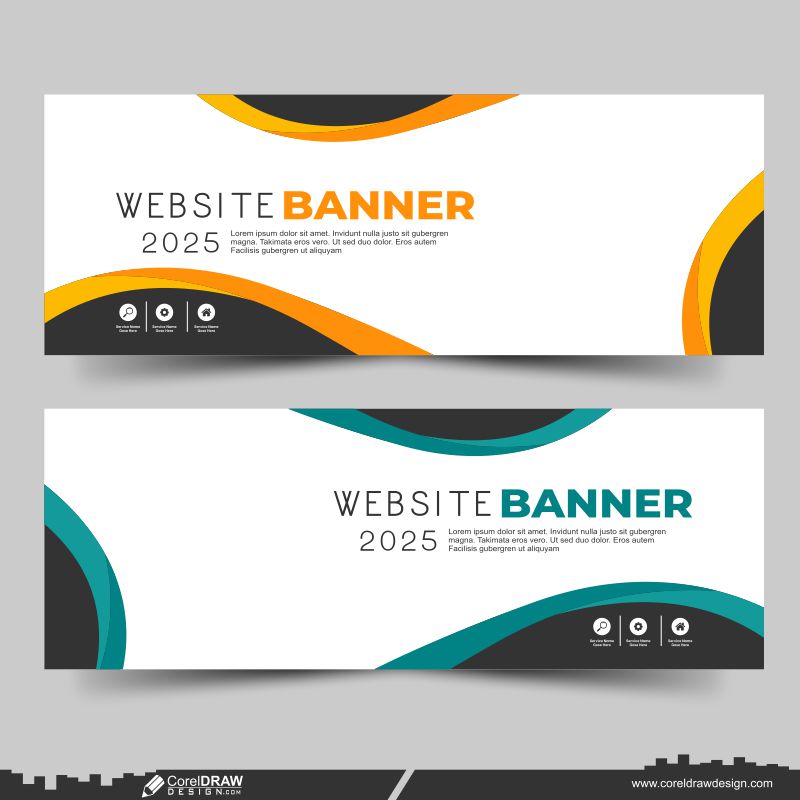 Corporate Website Colorfull Banner dwl CDR Free Design Free