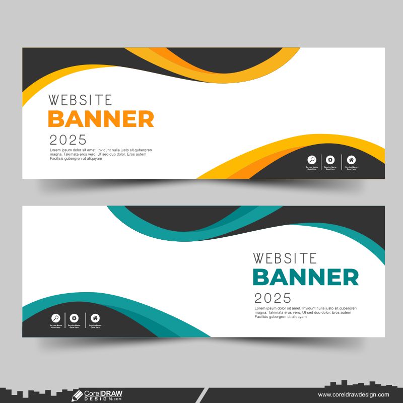 Corporate Website Colorfull Banner dwl CDR Free Design Free