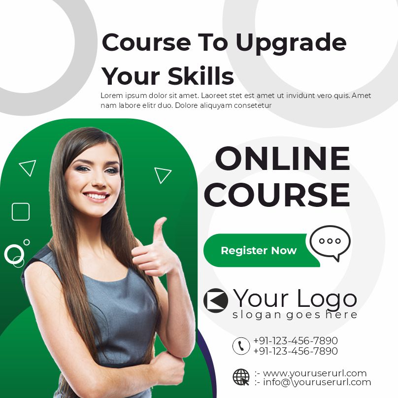 Course To Upgrade Your Skill Download Free Poster Banner From Coreldrawdesign