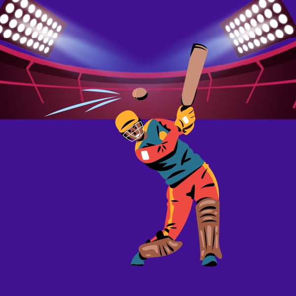 Crciket Player Batting Vector Cdr File Download For Free