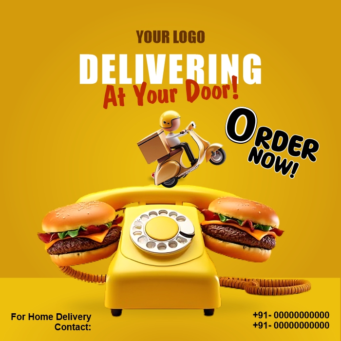 Creative 3D Burger Delivery Banner Design Free CDR Download Now