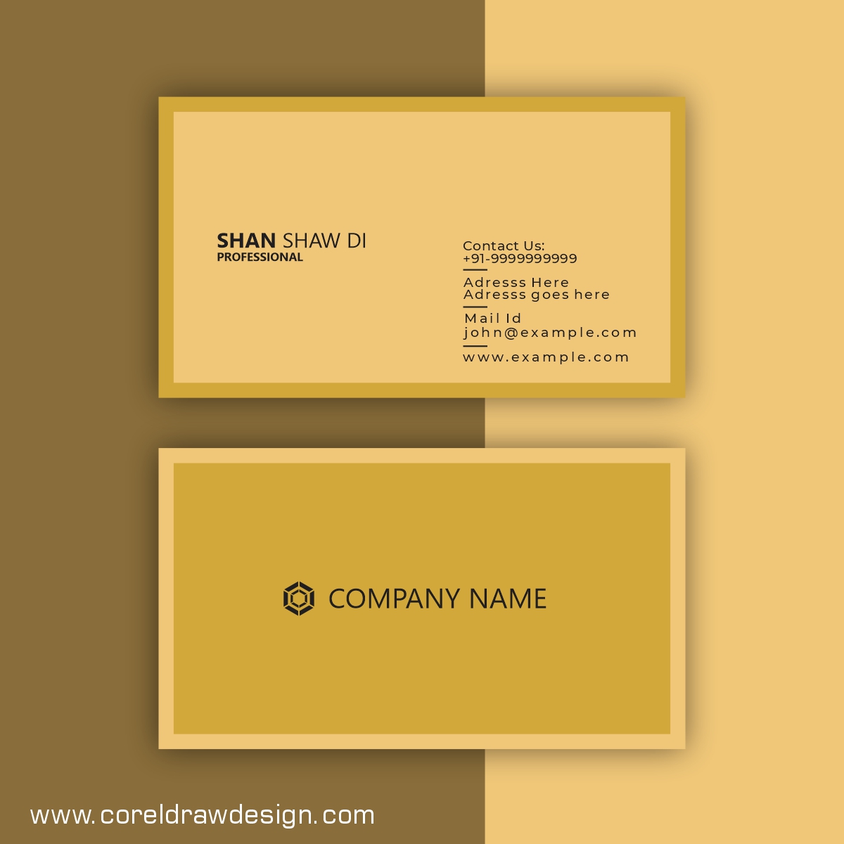 Creative Business Card Design Template Premium Vector