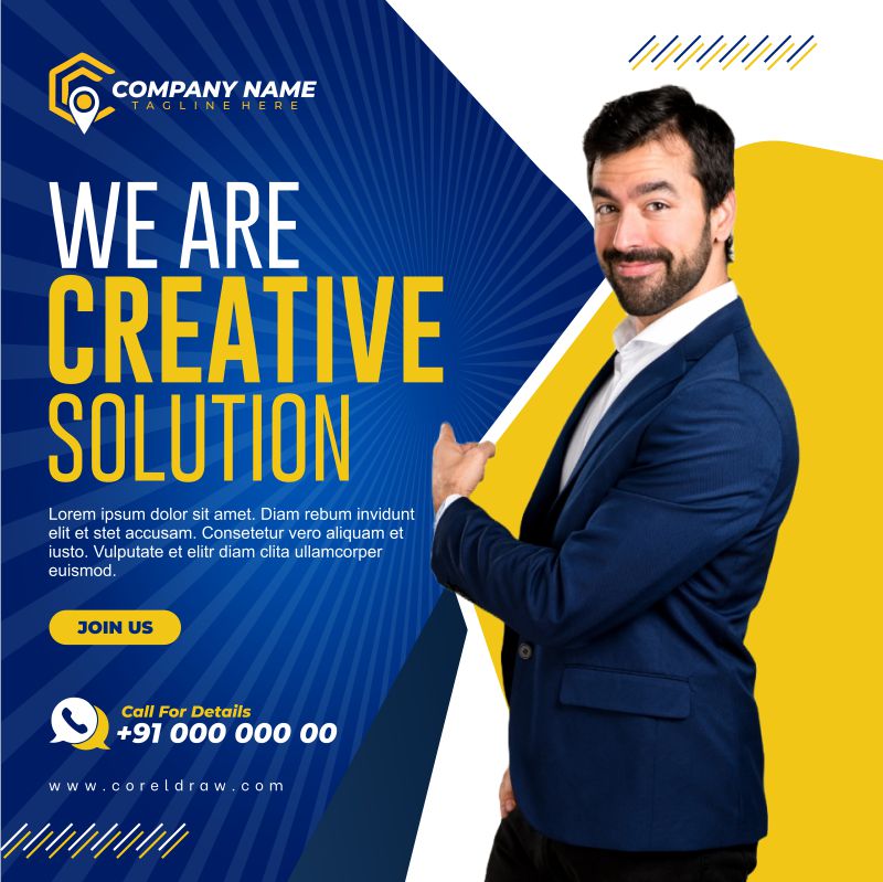 Creative Business solution Banner Design Download Vector  