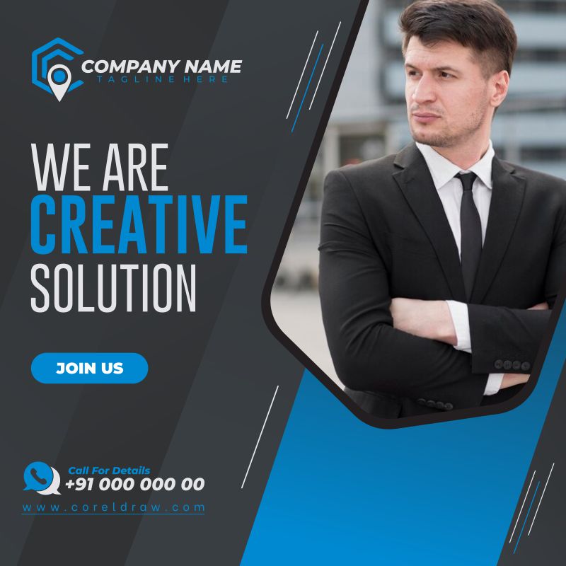 Creative Business solution Banner Template Design Download Vector  