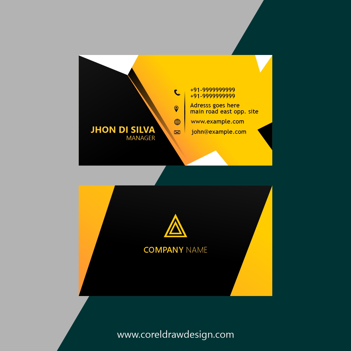 visiting card design coreldraw file free download