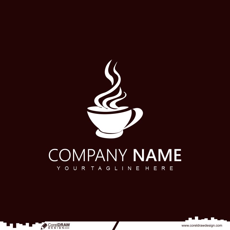 creative coffee logo design template cdr