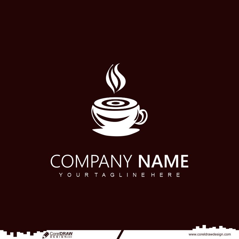 Download creative coffee logo design template cdr download | CorelDraw ...