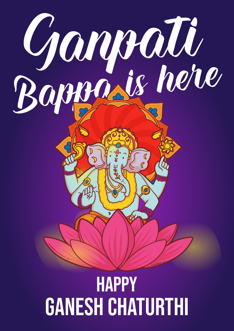 Creative Ganesh Chaturthi 2024 Wishing Greeting Vector Banner Design Free Cdr