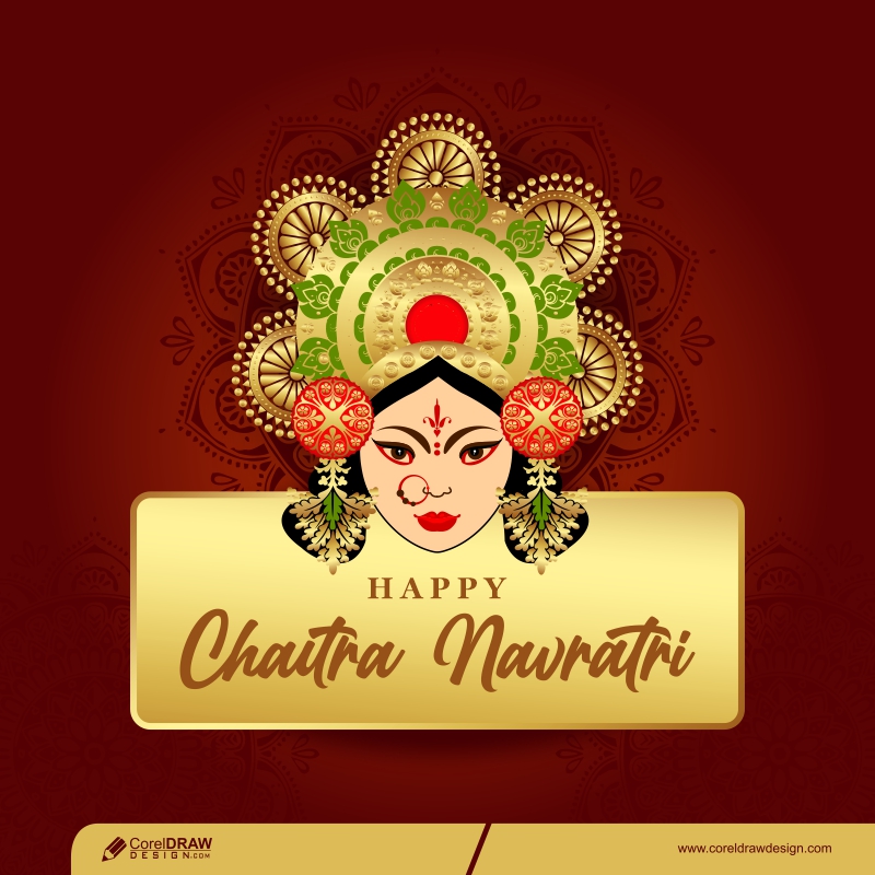 Creative Happy Navratri Banner Template Background