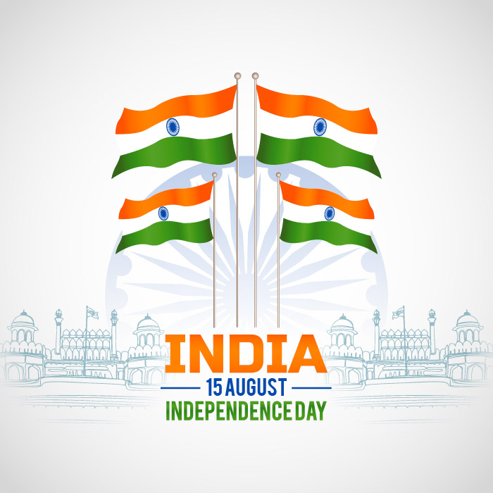 Creative india national flag Independence day of india country with classic background