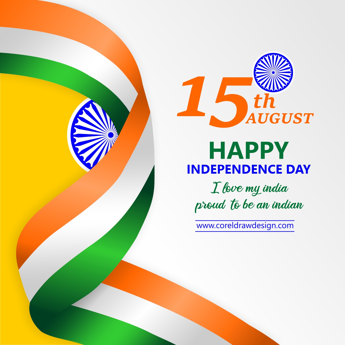 Download Creative Indian Independence Day Flag Vector | CorelDraw