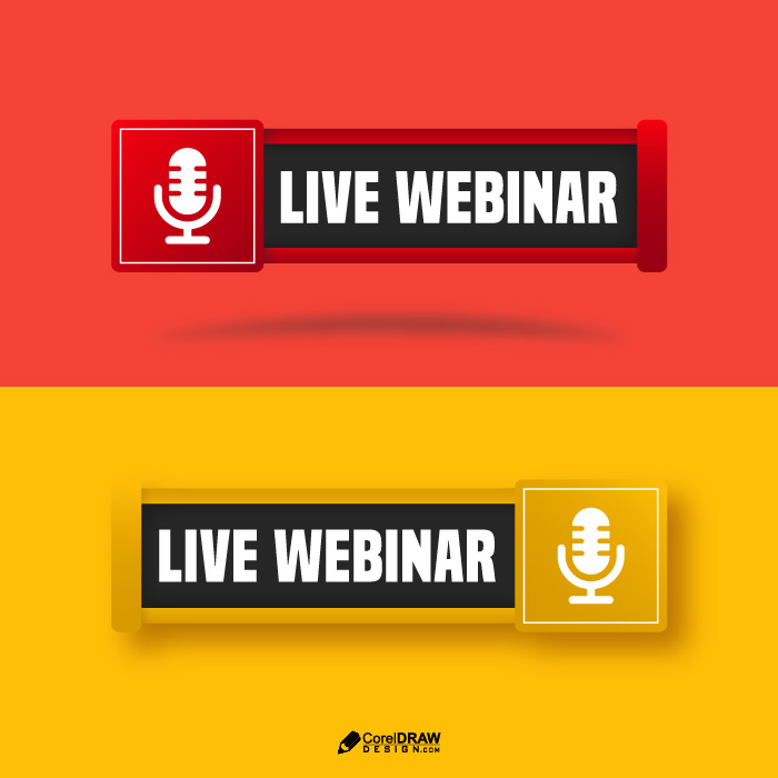 Creative Live Webinar Show Icon with microphone