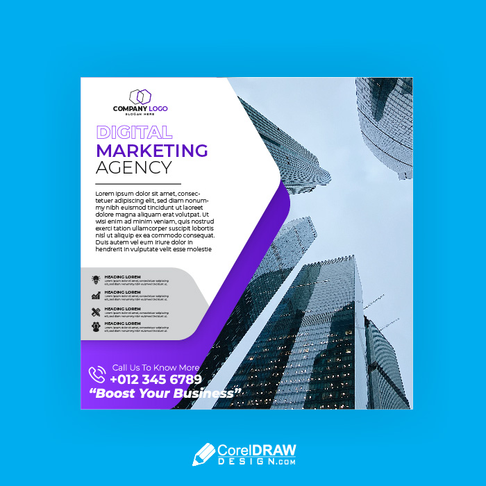 Download Creative Marketing Agency Banner Template | CorelDraw Design